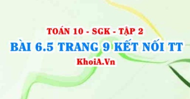 Bài 6.5 trang 9 Toán 10 Kết nối tri thức Tập 2